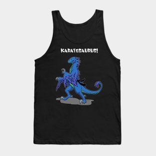 Karatesaurus! blue for dark backgrounds Tank Top